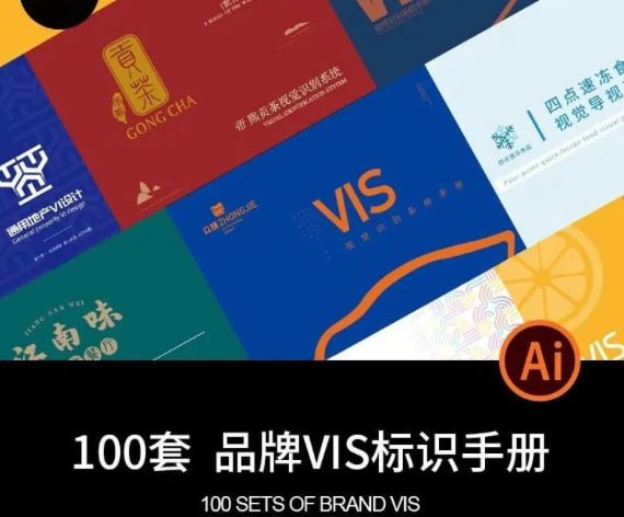 100套品牌VIS识别系统应用VI手册