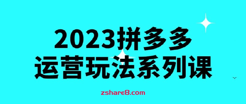 2023拼多多运营玩法系列课