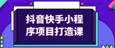 抖音快手小程序项目打造课