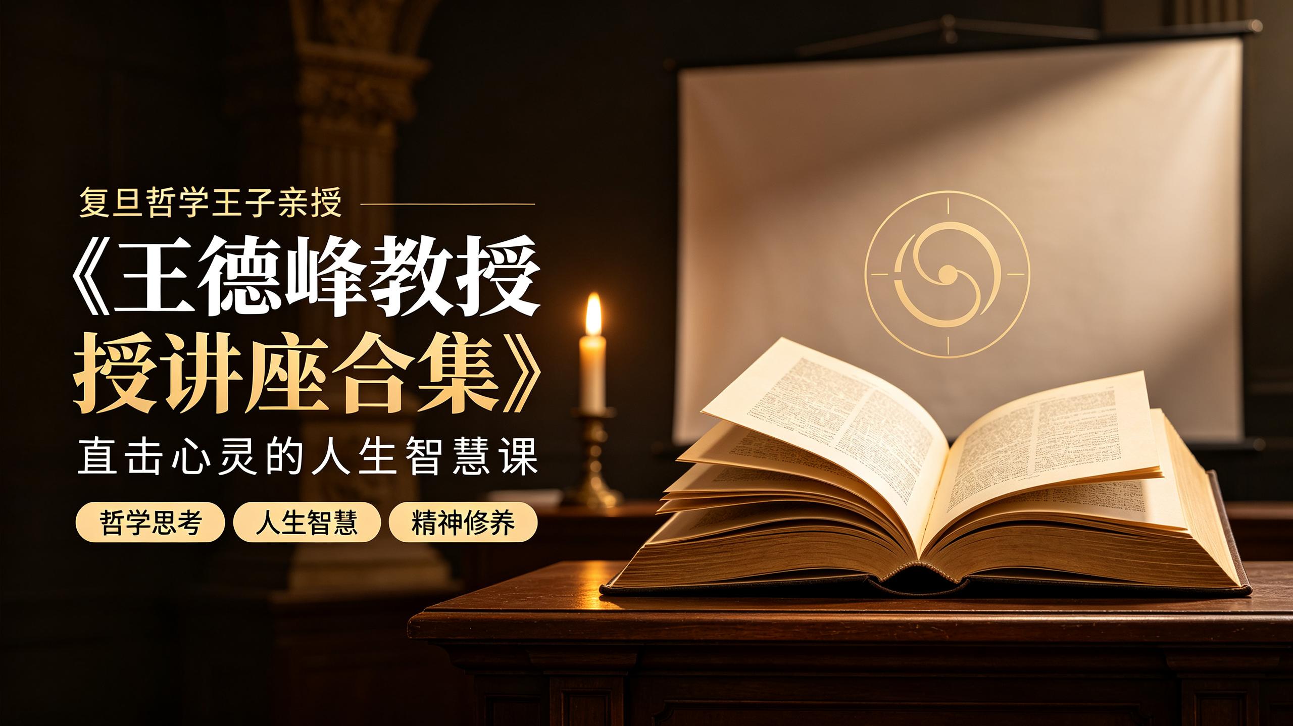《王德峰教授讲座合集》｜复旦哲学王子亲授｜直击心灵的人生智慧课