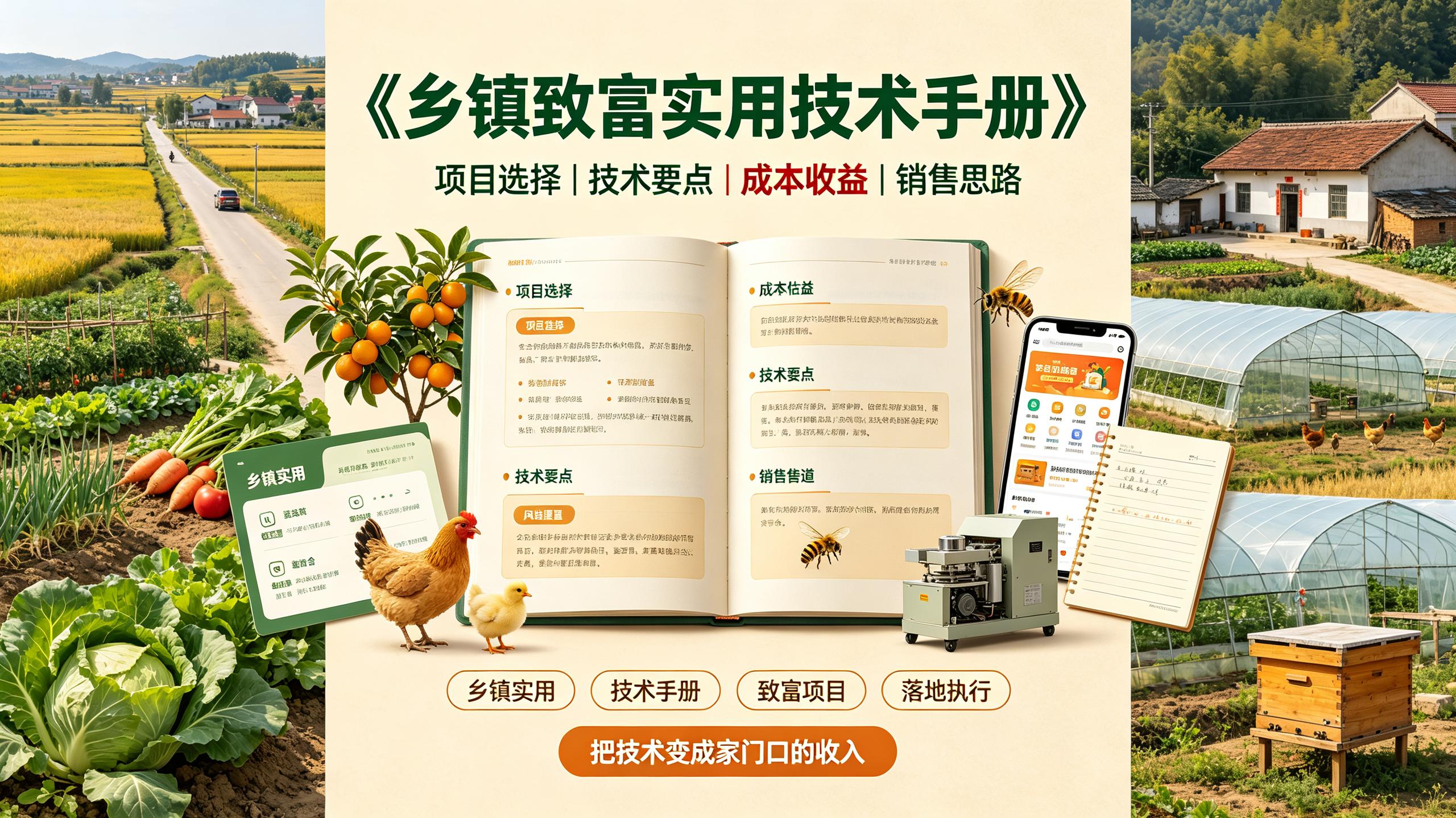 《乡镇致富实用技术手册》:适合乡镇的接地气致富项目插图 《乡镇致富实用技术手册》:适合乡镇的接地气致富项目