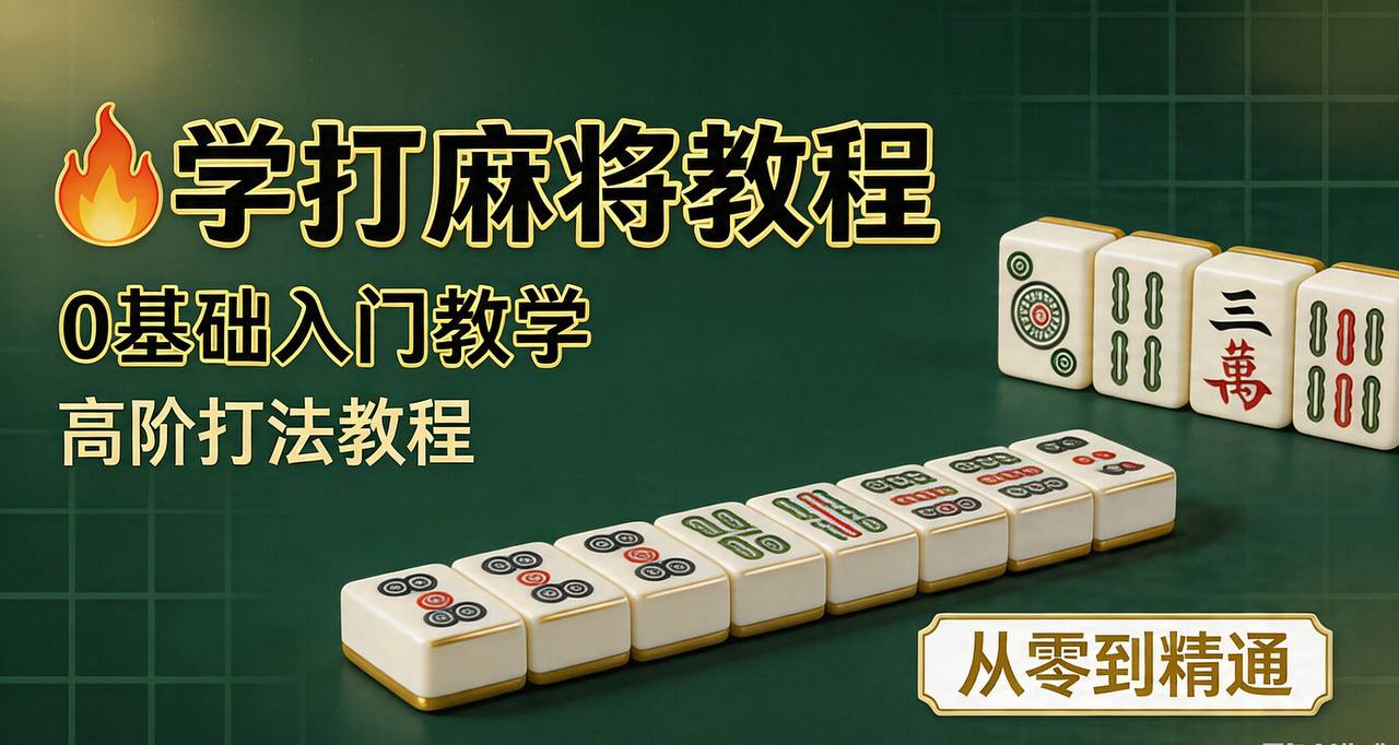 0基础麻将快速上手课程：规则精讲+高阶攻防策略