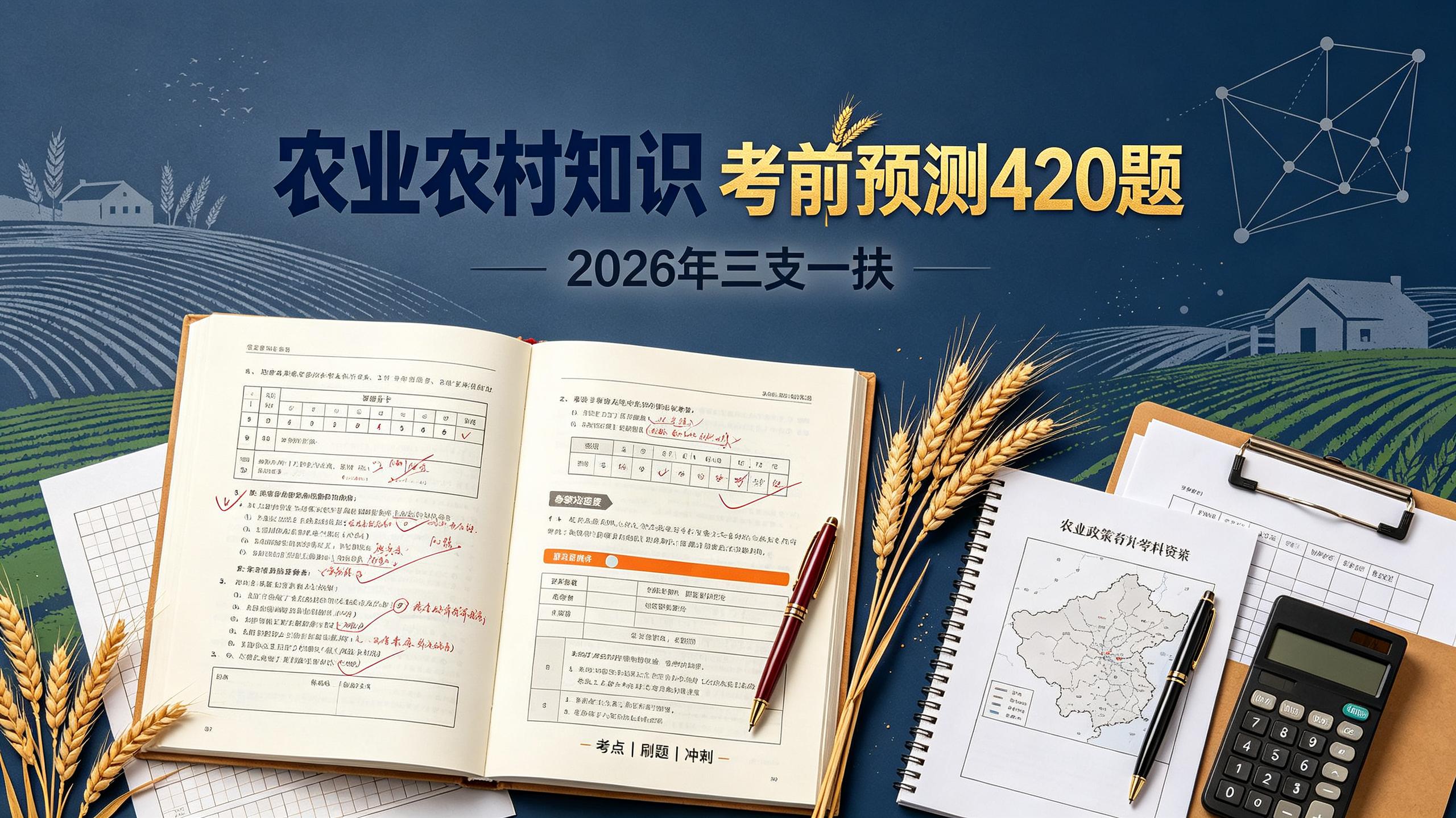 2026年三支一扶农业农村知识考前预测420题