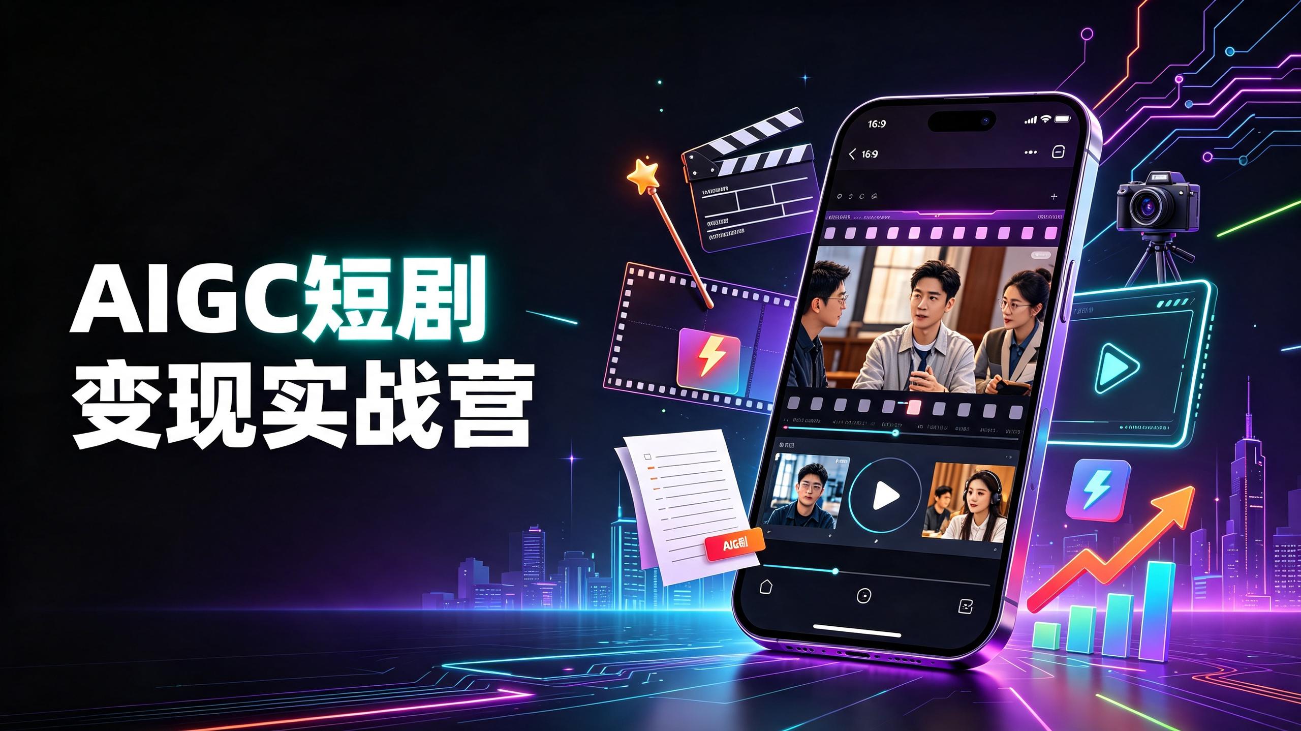 AIGC短剧变现实战营|AI创作|短剧制作插图 AIGC短剧变现实战营|AI创作|短剧制作