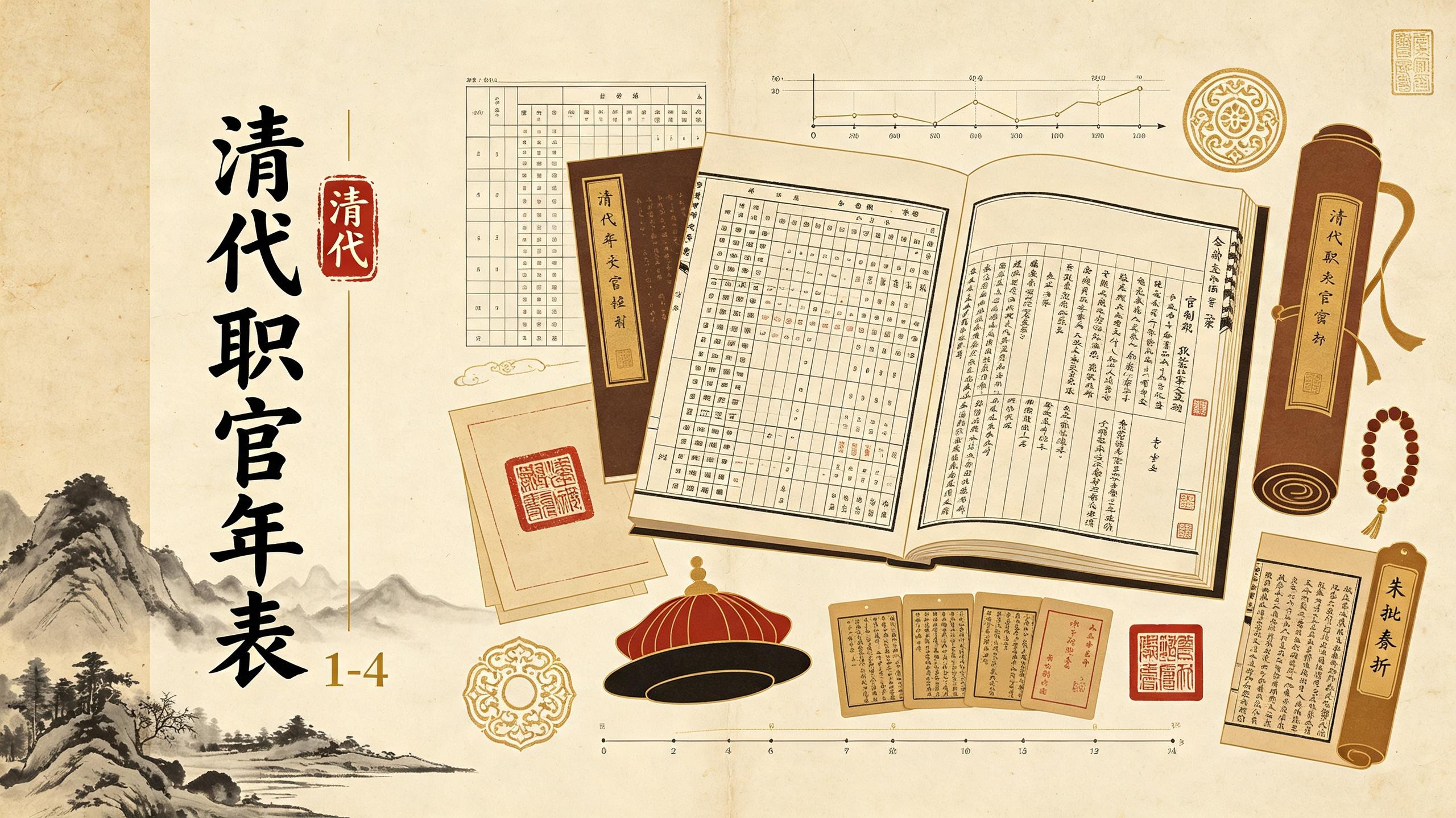 清代职官年表(1-4)|职官制度|古籍资料插图 清代职官年表(1-4)|职官制度|古籍资料