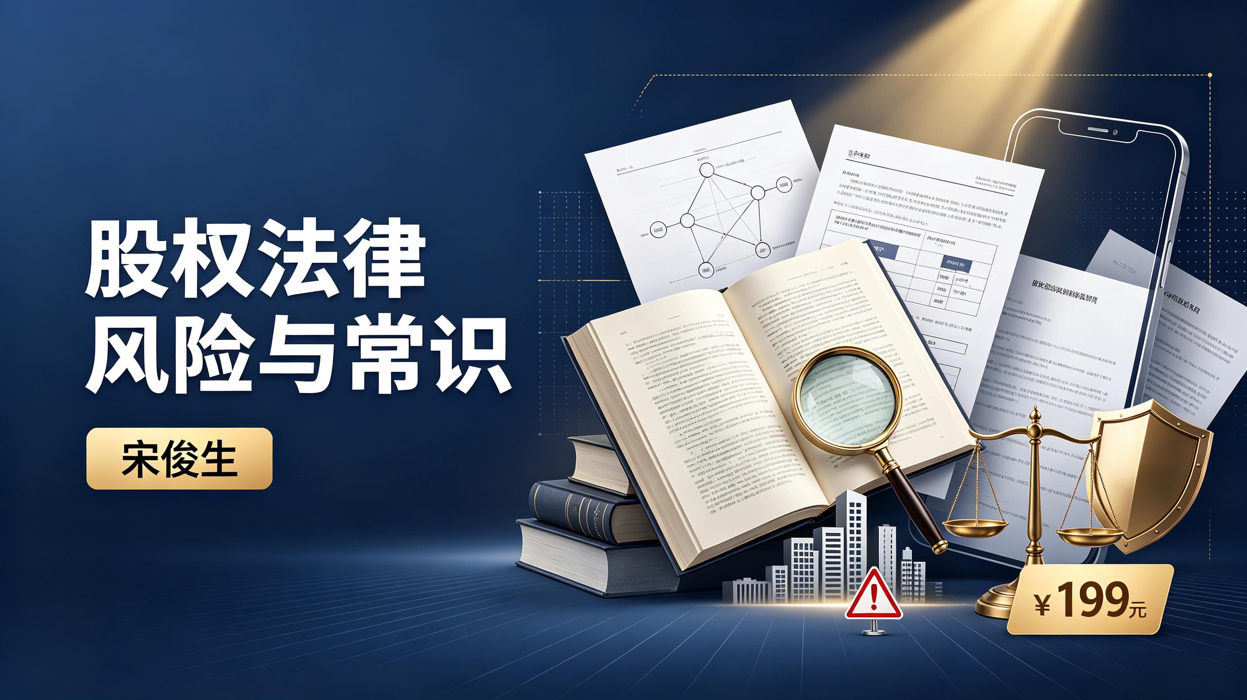 宋俊生：《股权法律风险与常识》 抖音同款199元