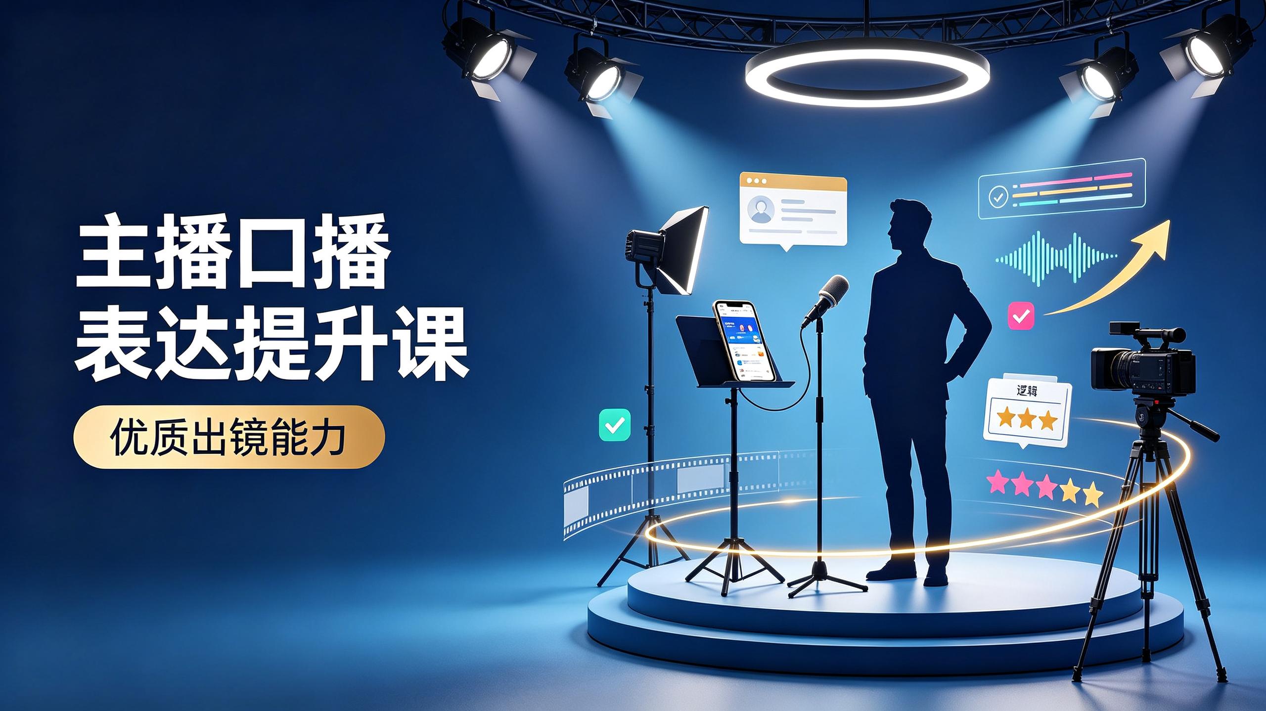 主播口播表达提升课:打造全方位优质出镜能力插图 主播口播表达提升课:打造全方位优质出镜能力