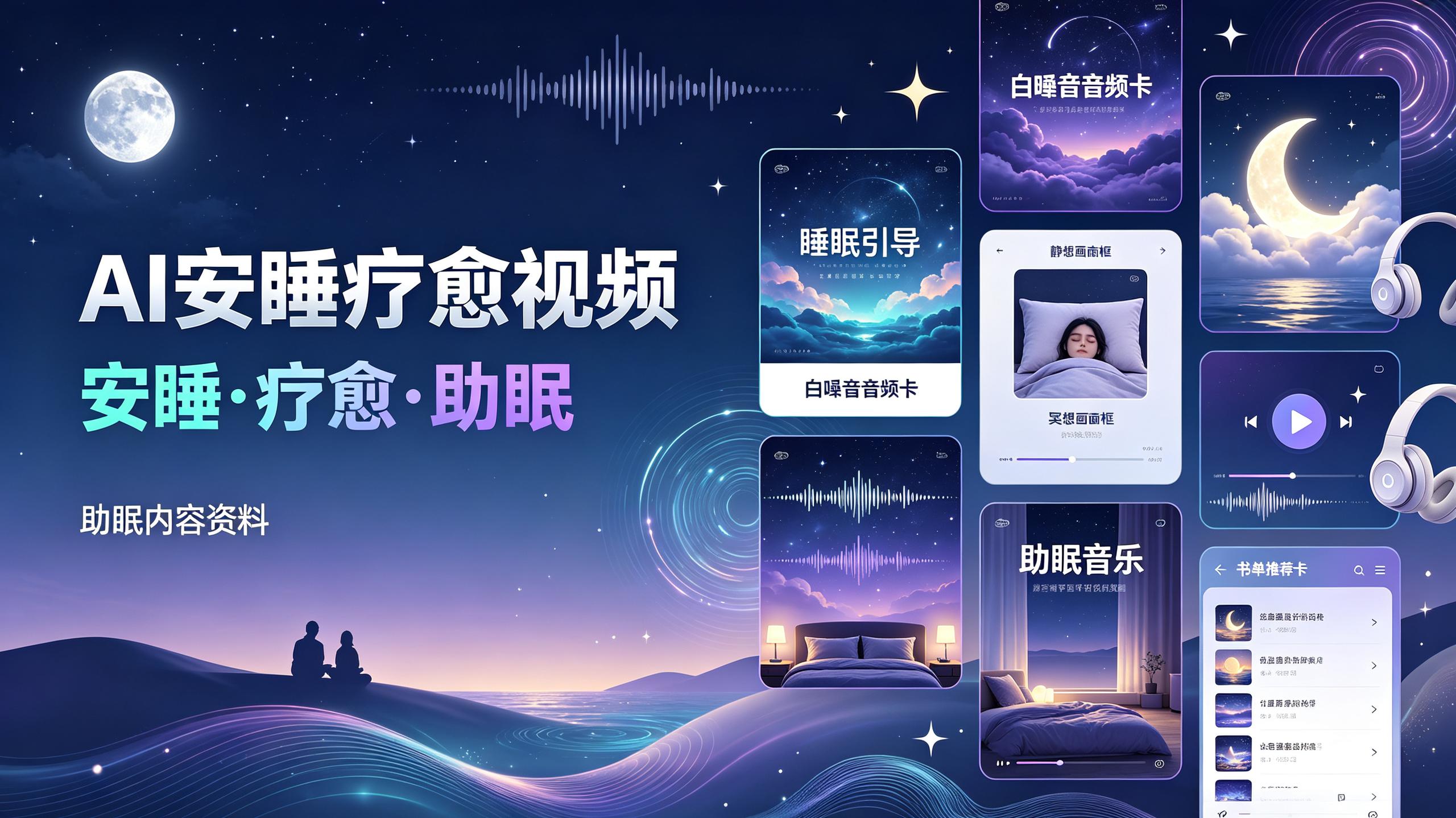 AI一键生成安睡疗愈视频,高完播率助力书品带货插图 AI一键生成安睡疗愈视频,高完播率助力书品带货