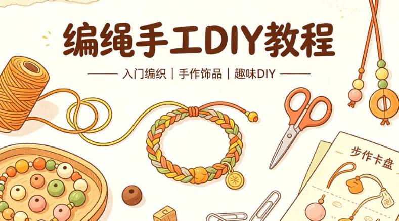副业手作:手链编织入门,中国结项链手链手工DIY教程,一学就会插图 副业手作:手链编织入门,中国结项链手链手工DIY教程,一学就会