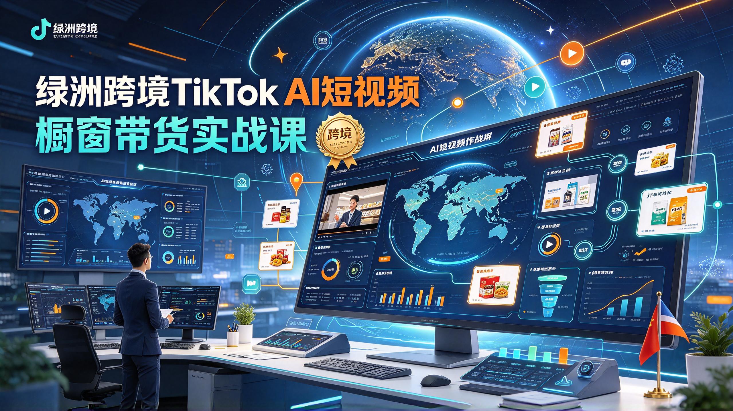 绿洲跨境TikTok AI短视频橱窗带货实战课