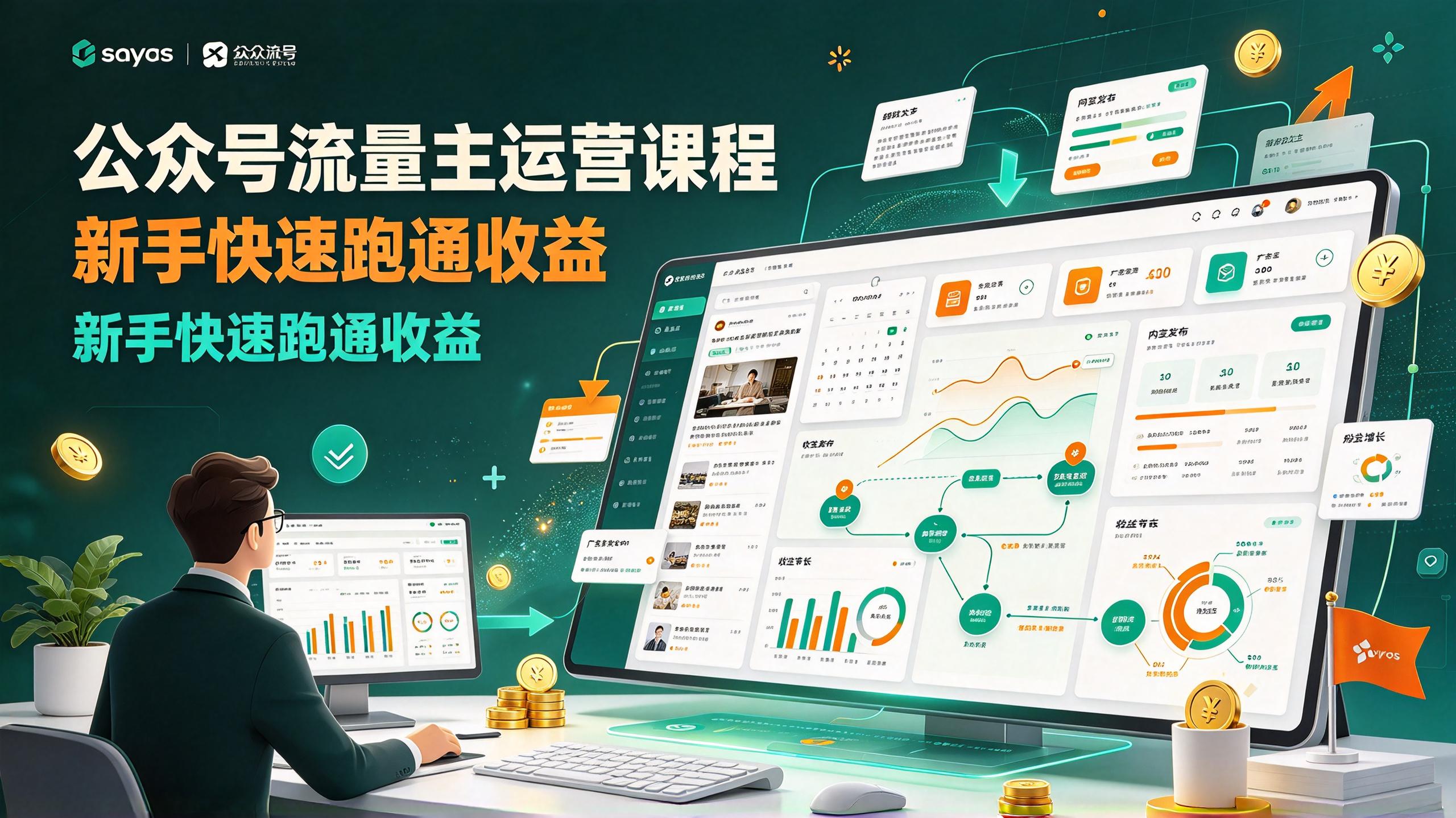 公众号流量主运营 ｜ 新手实操指南 ｜ 快速跑通收益变现