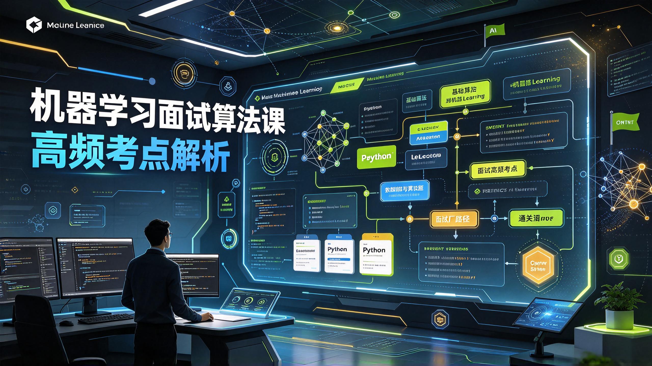 机器学习面试算法课｜高频考点解析(Python实战+LeetCode题库+大厂通关)