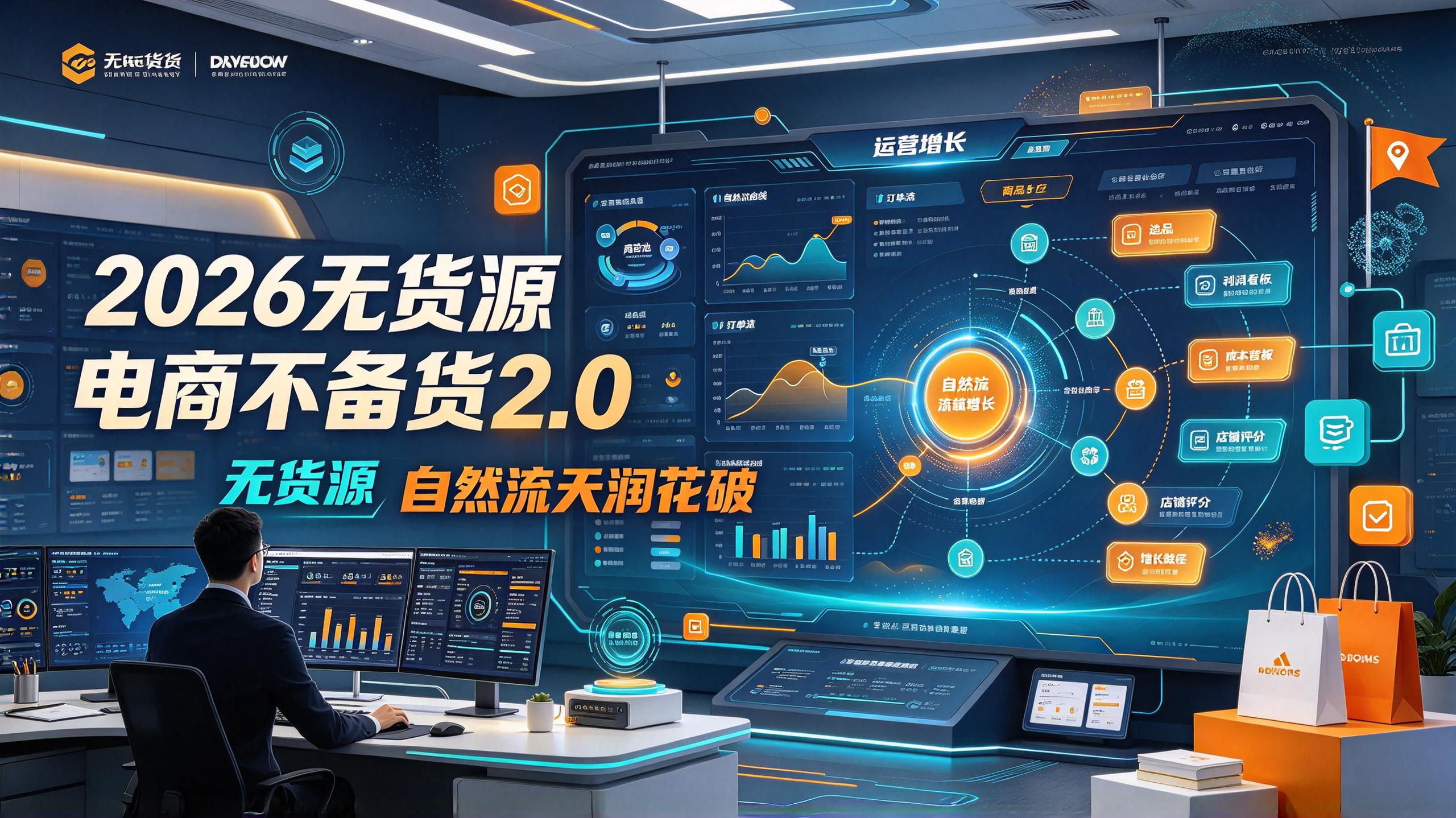 2026无货源电商不备货2.0【更新1010】:超低费比技术突破自然流天花板,单店月利润1-3万元插图 2026无货源电商不备货2.0【更新1010】:超低费比技术突破自然流天花板,单店月利润1-3万元