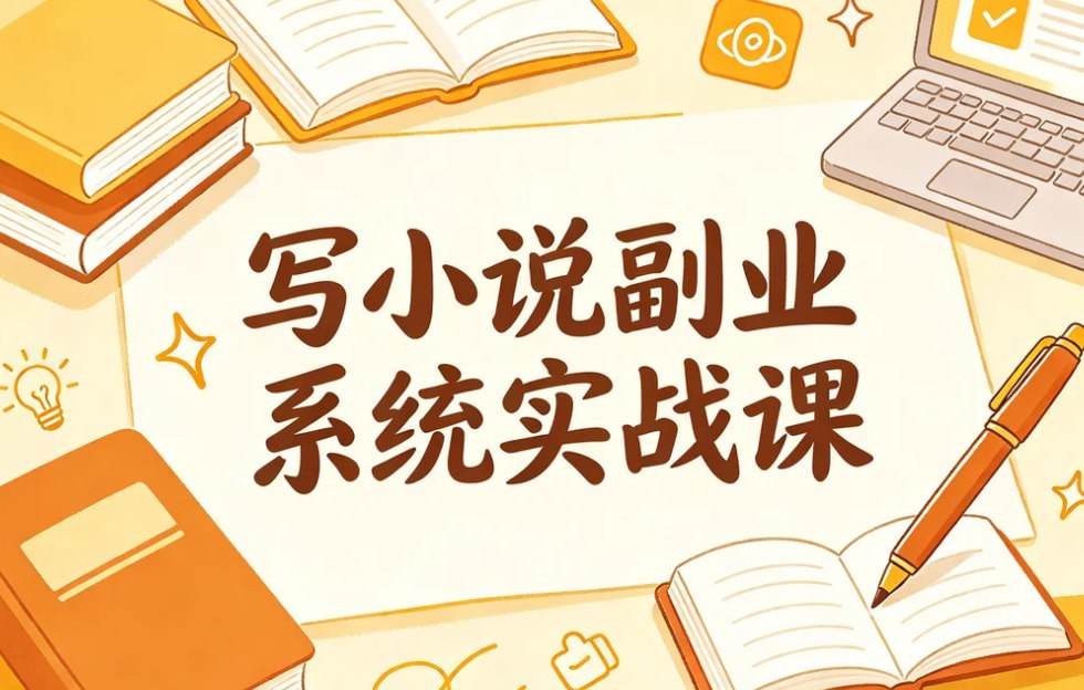 写小说副业系统实战课，写作与投稿出书全流程